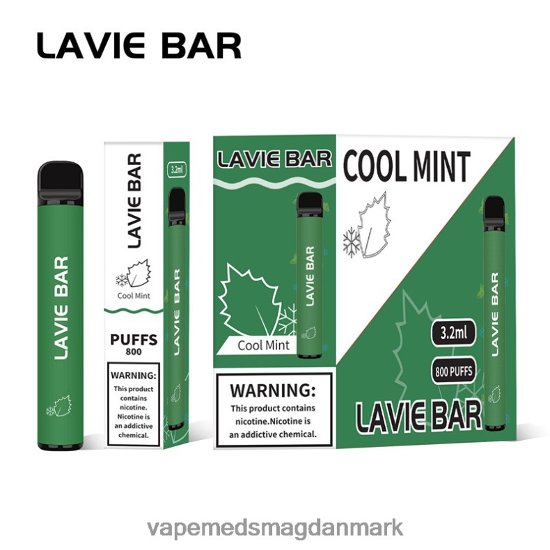 Vape Med Smag - LAVIE BAR 800 pust kølig mynte J6TD6311