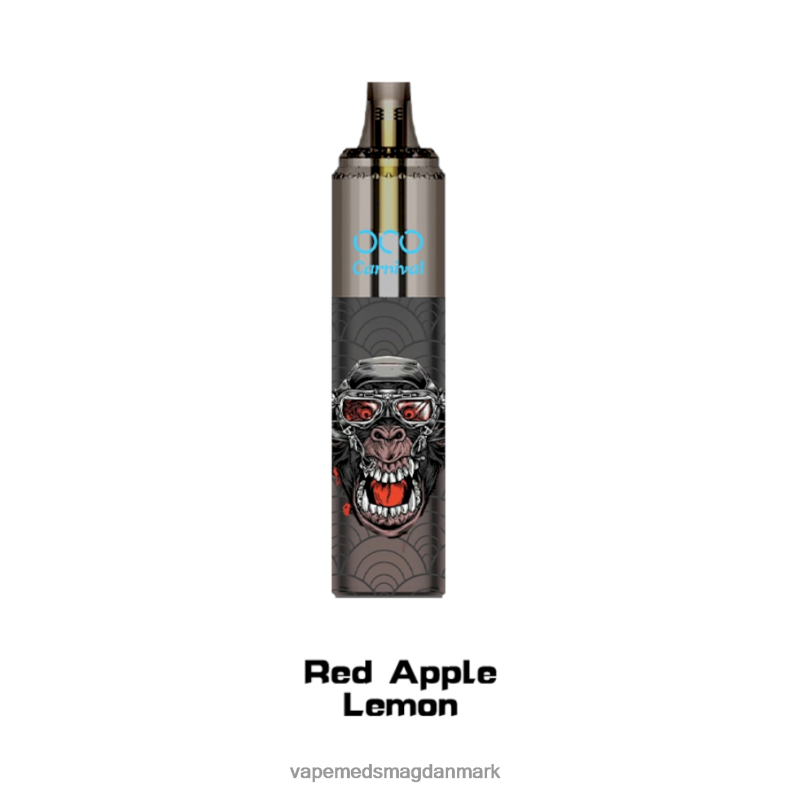 Vape Med Smag - LAVIE OCO karneval 10000 pust rød æble citron J6TD6356