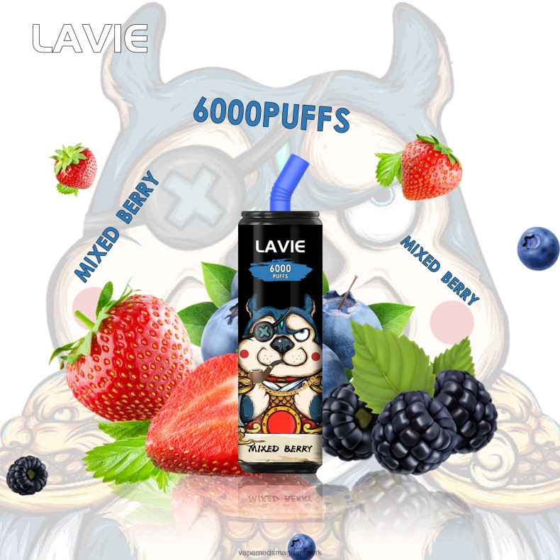 Vape Uden Nikotin - LAVIE Coke BAR 6000 pust blandet bær J6TD6272