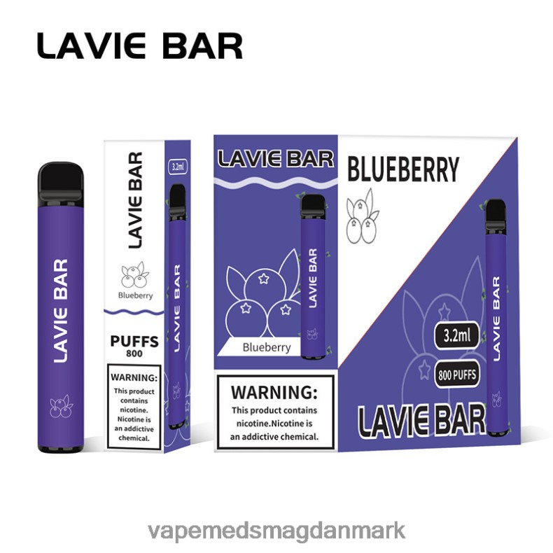Vape Væske - LAVIE BAR 800 pust blåbæris J6TD6310