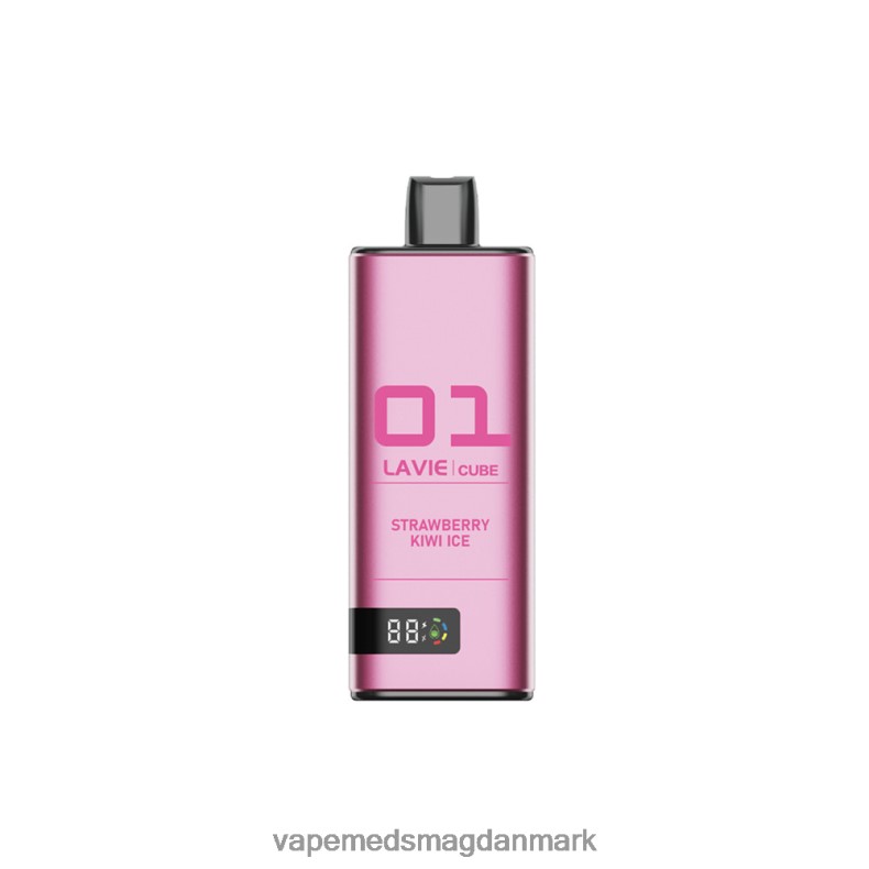 Vape Væske - LAVIE Cube 20000 pust jordbær kiwi is J6TD635
