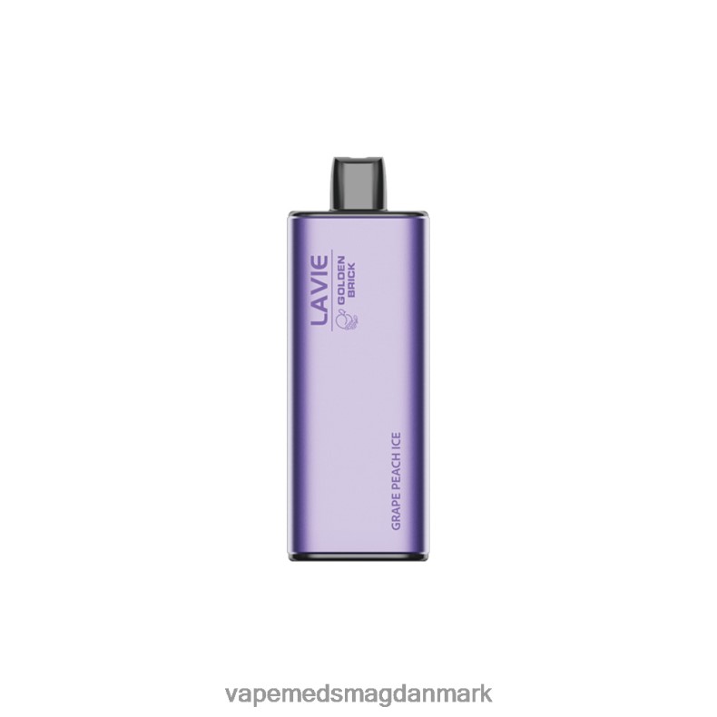 Vape Væske - LAVIE GOLDEN BRICK 10000 pust drue fersken is J6TD660