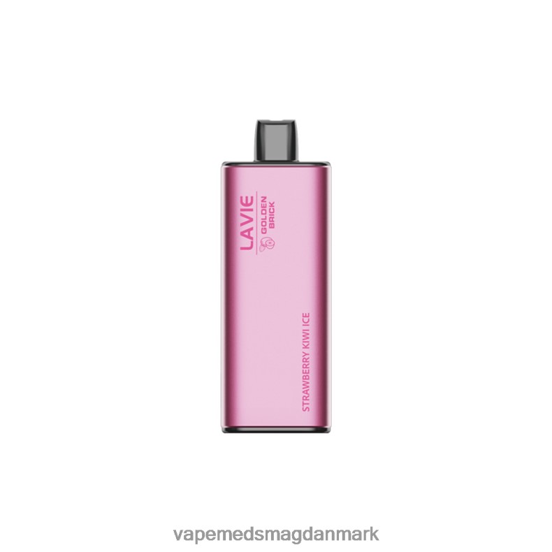 Vape Væske - LAVIE GOLDEN BRICK 10000 pust jordbær kiwi is J6TD665