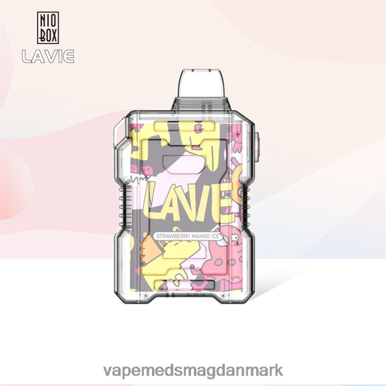Vape Væske - LAVIE NIO BOX 9000 pust jordbær mango is J6TD6190