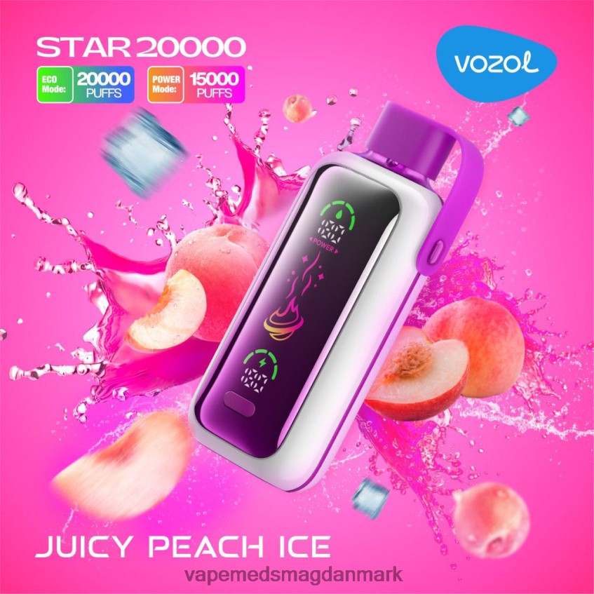 Vape Væske - VOZOL STAR 20.000 L88HVJ10 saftig ferskenis