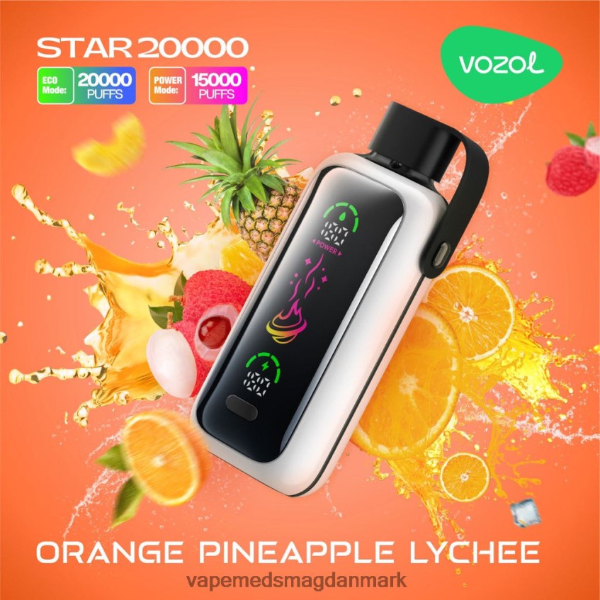 Vape Væske - VOZOL STAR 20.000 L88HVJ15 orange ananas litchi
