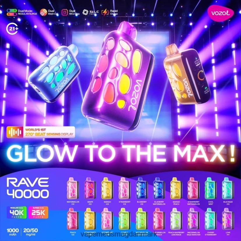 Disposable Vape Danmark - Vozol Rave 40000 2L22201