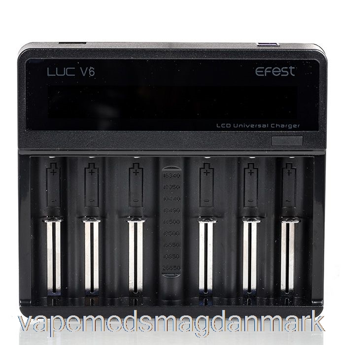 Vape Væskefest Luc V6 6-bay Lcd Universal Oplader