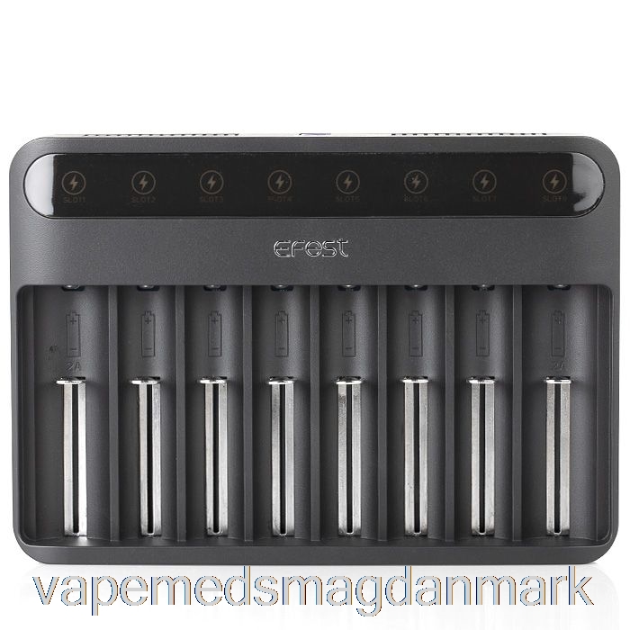 Engangs Vape Danmark Efest Lush Q8 8 Bay Intelligent Batterioplader