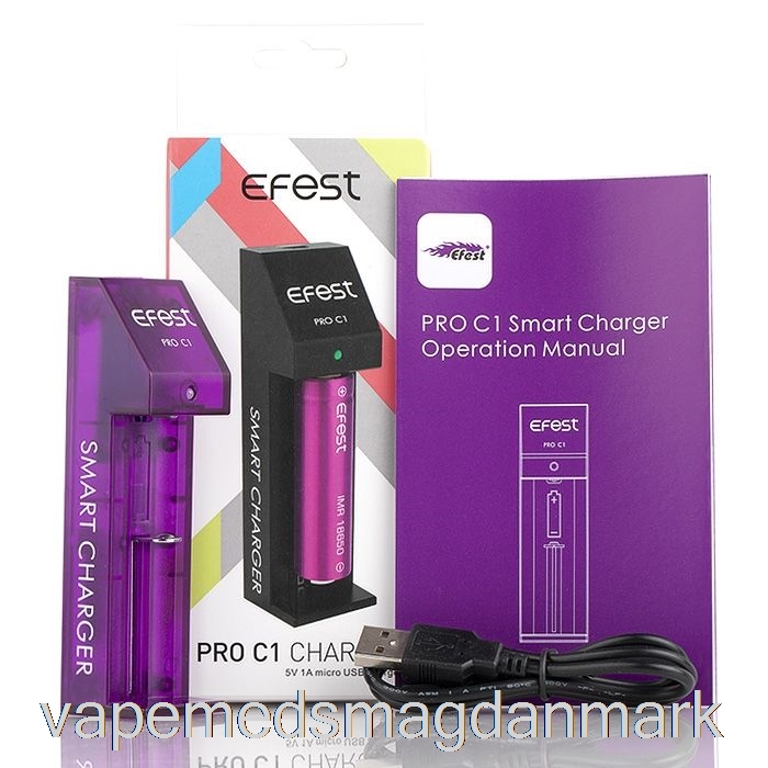 Vape Væskefest Pro C1 1-bay Smart Batterioplader
