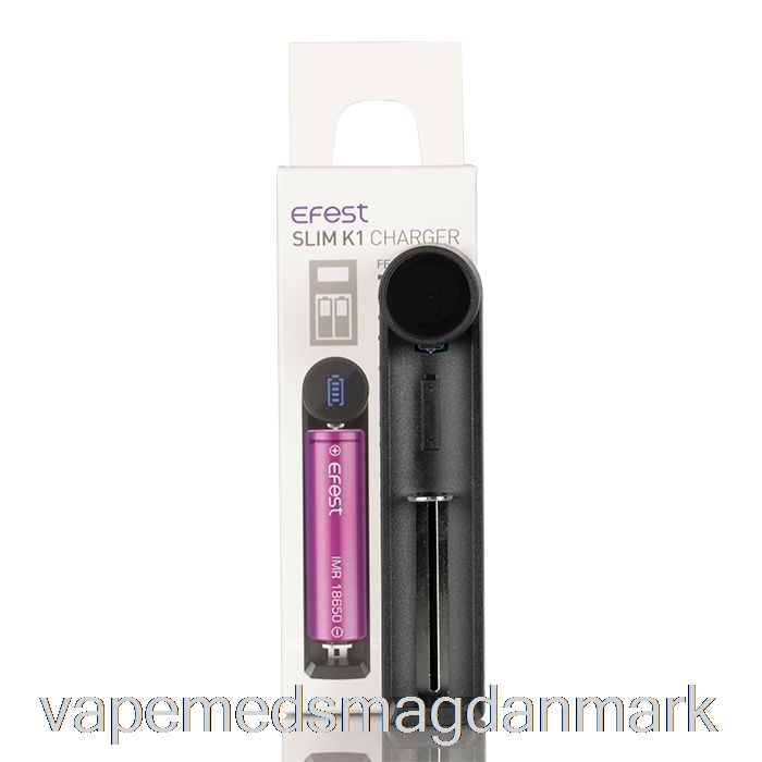 Vape Uden Nikotin Efest Slim K1 Single-slot Batterioplader