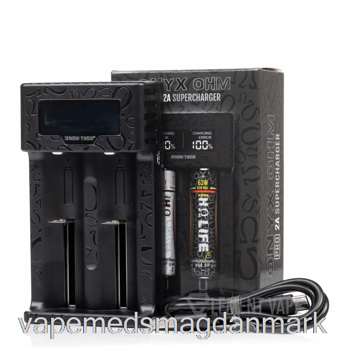 Vape Med Smag Hohm Tech Onyx Ohm 2a Matrix Display Oplader 2-bay Oplader