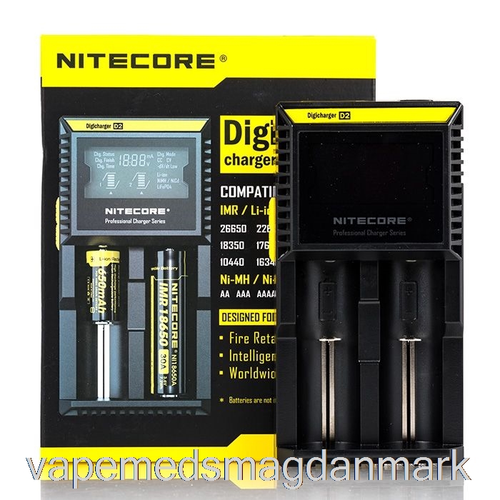 Vape Væske Nitecore D2 Batterilader (2-bay)