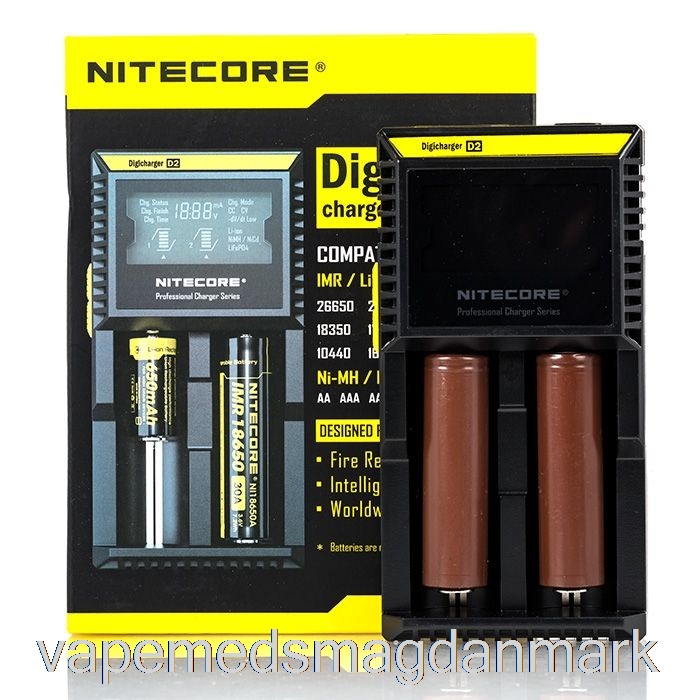 Vape Væske Nitecore D2 Batterilader (2-bay)