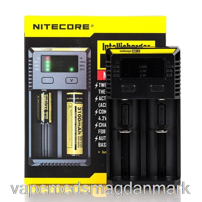 Vape Med Smag Nitecore I2 Batterilader (2-bay)