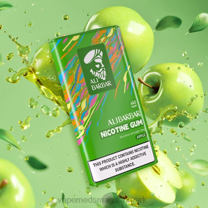 Vape Juice - Alibarbar nikotintyggegummi æble 46TD98