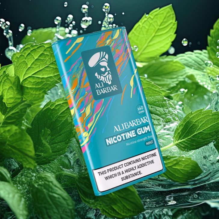 Vape Med Smag - Alibarbar nikotintyggegummi mynte 46TD101