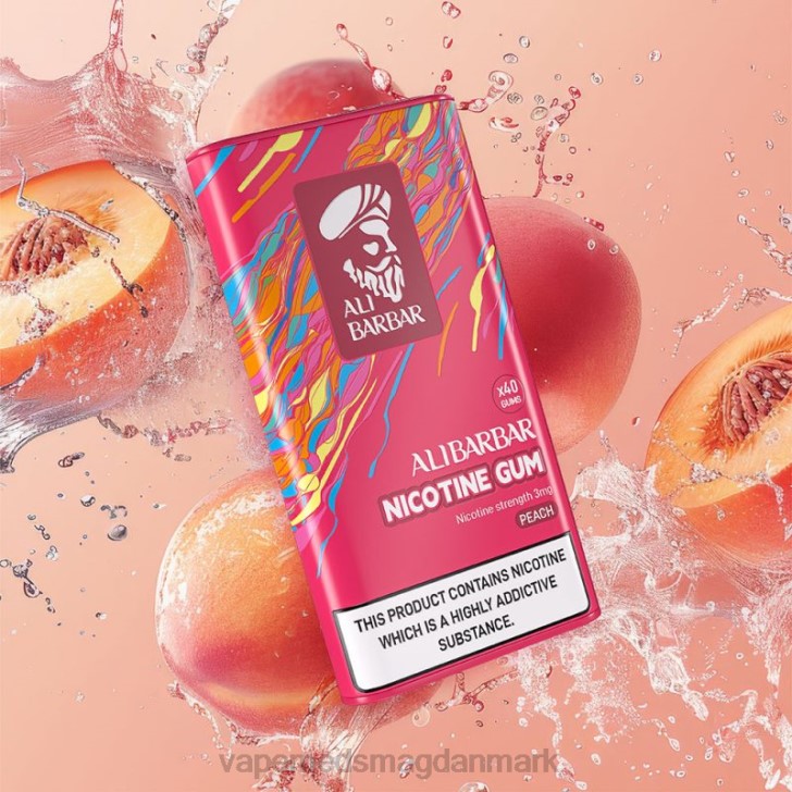 Vape Uden Nikotin - Alibarbar nikotintyggegummi fersken 46TD102