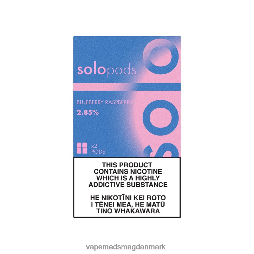 Vape Juice - Solo erstatning pod 2-pak blåbær hindbær 0066F053