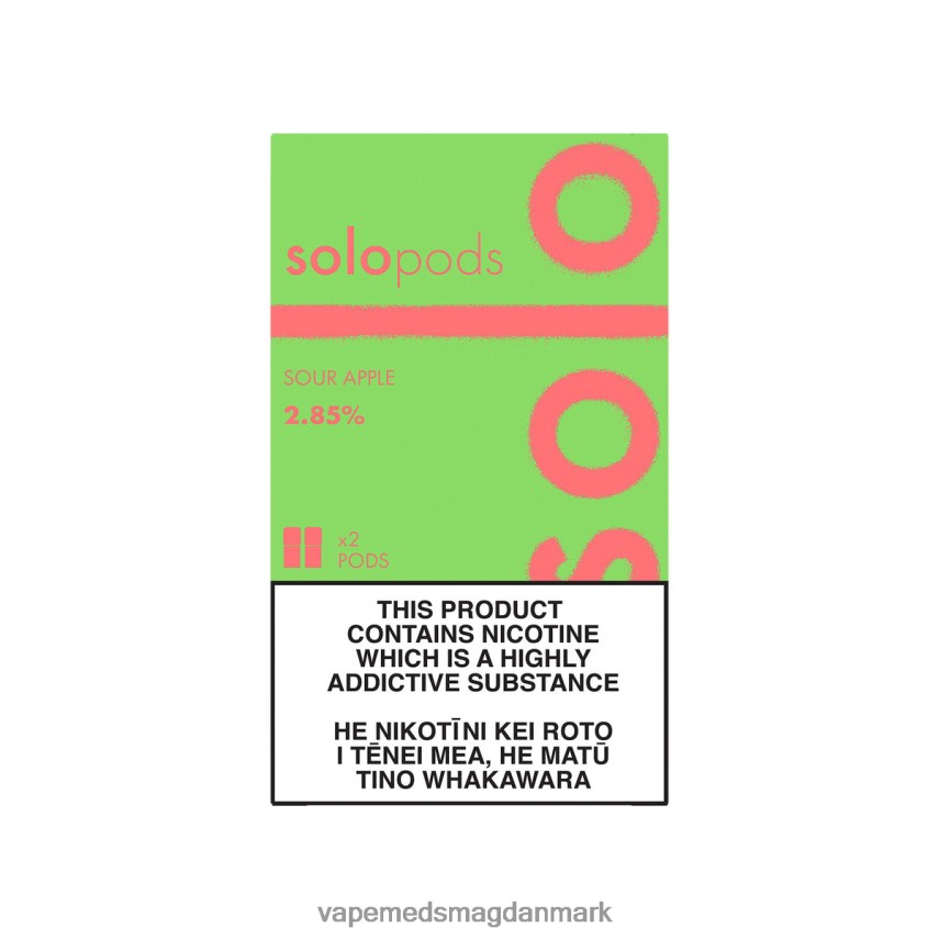 Vape Juice - Solo erstatning pod 2-pak surt æble 0066F058