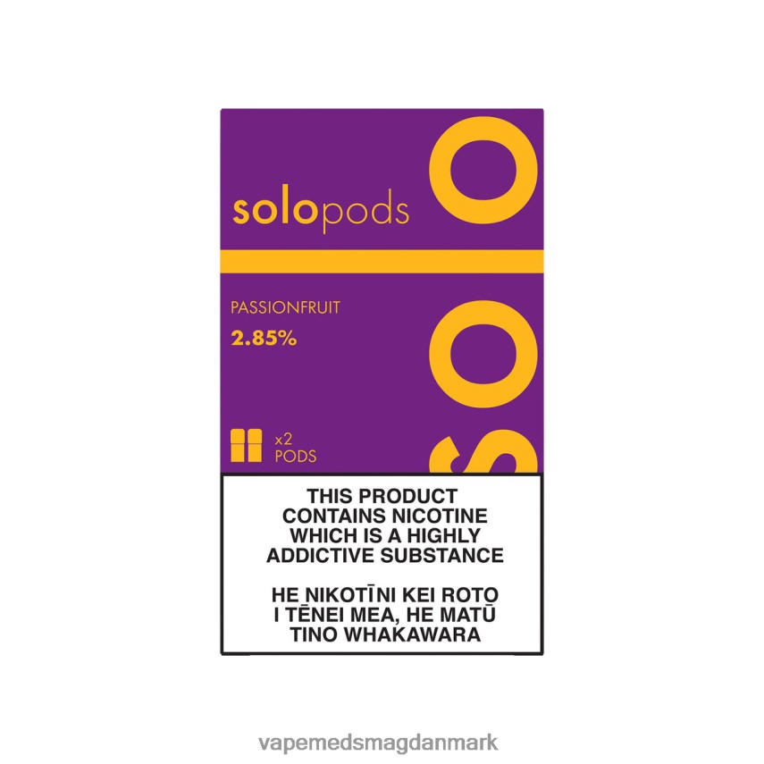 Vape Med Smag - Solo erstatning pod 2-pak passionsfrugt 0066F056