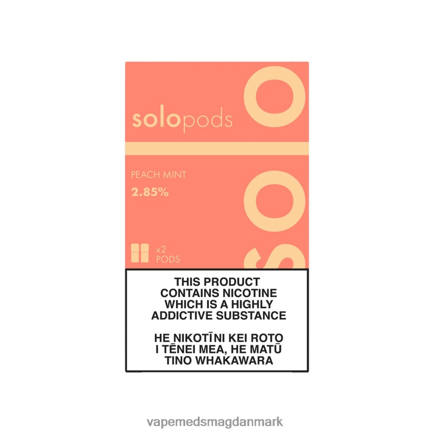 Vape Uden Nikotin - Solo erstatning pod 2-pak fersken mynte 0066F057